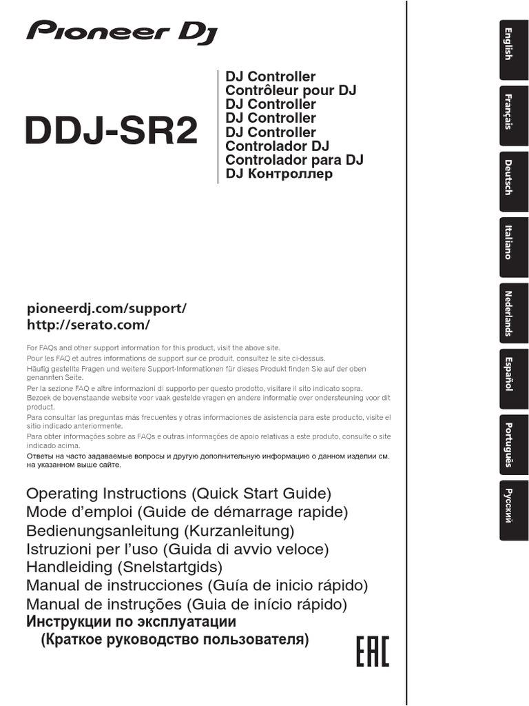 Pioneer DJ DDJ SR2 Schnellstart PDF Disc Jockey Installation