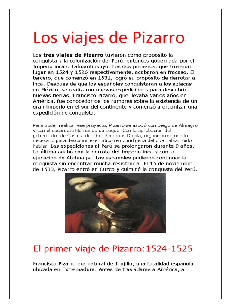 Los Viajes de Pizarro | PDF | Francisco Pizarro | Panamá