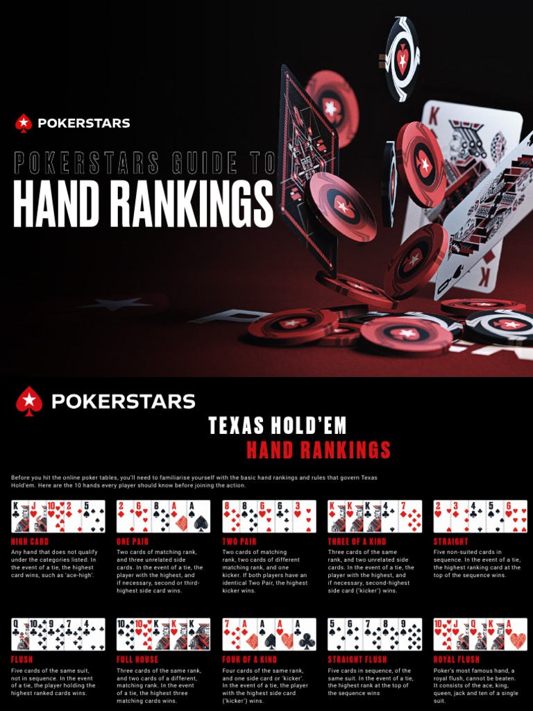 Pokerstars Hand Rankings En Pdf Texas Hold Em Consumer Goods