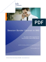 An Analysis of The Requirements For Session Border Control in IMS Networks