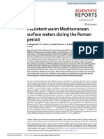 Temperatura Del Mare Mediterraneo Durante L'epoca Romana
