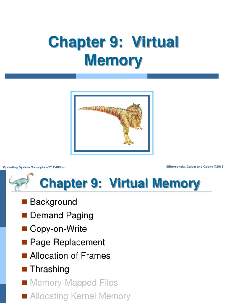 Chapter 9 virtual memory silberschatz galvin and gagne 2013