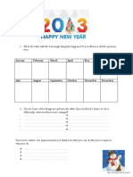 New Year's Resolutions and Contemplations Worksheet