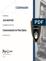 Certificaion FIBRA Conectorizacion