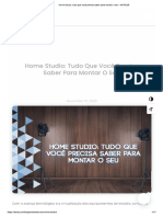 Home Studio - Tudo Que Você Precisa Saber para Montar O Seu