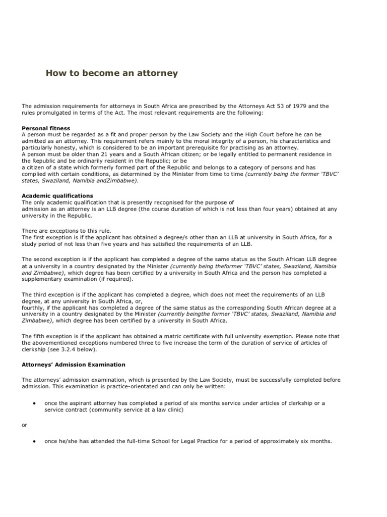How To Become An Attorney | PDF
