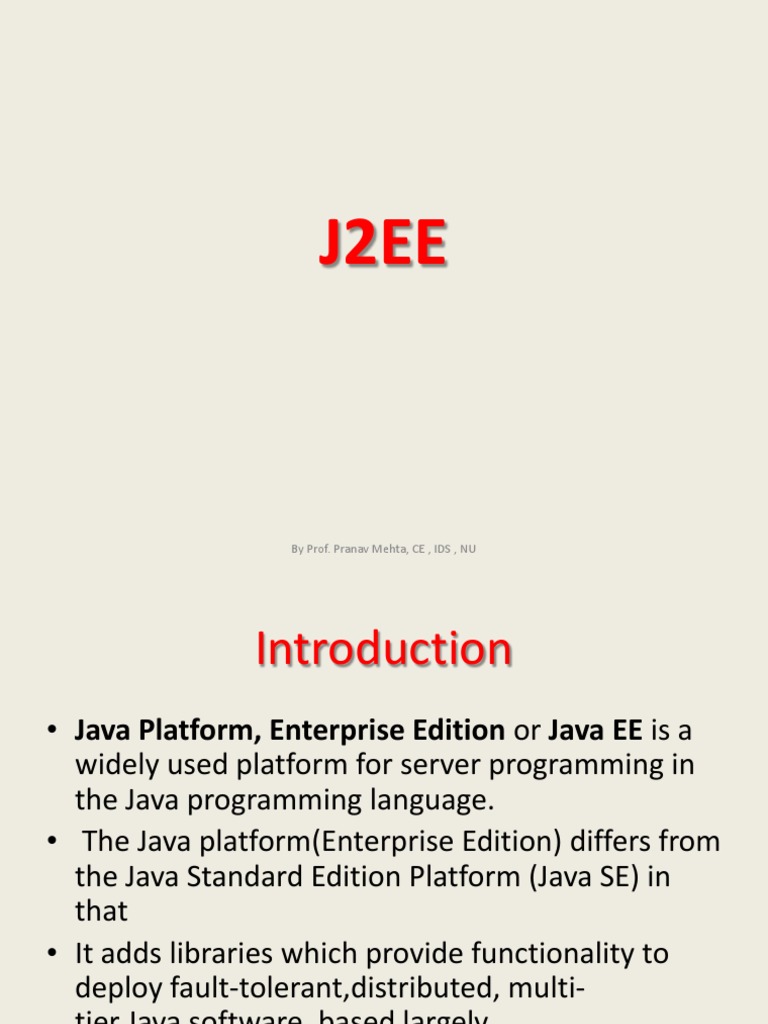 Overview of J2EE and JSP Technologies | PDF | Java Server Pages | Java ...