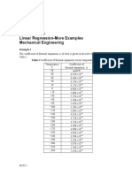 Linear Regression of Steel Coefficient Thermal Expansion