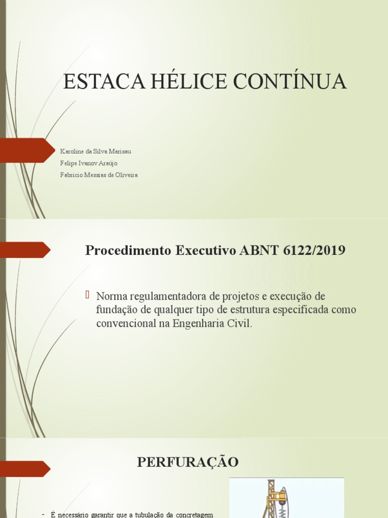 Estaca Hélice Contínua | PDF | Fundação profunda