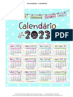 Calendario 2023 para Imprimir Personalizado