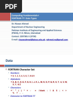 Lec-04 Fortran Data Types