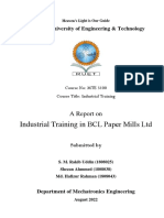 Industrial Attachment Report in BCL Paper Mills Ltd.