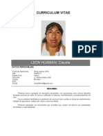 Curriculum Vitae Claudia Leon