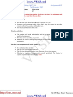 Fundamentals of Auditing (ACC311) Assignment # 02 Fall Semester 2009