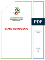Sílabo Institucional: Universidad Técnica "Luis Vargas Torres" Esmeraldas