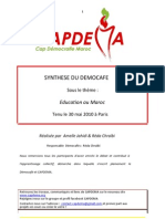 Synthèse Du Démocafé Paris: "Education Au Maroc"