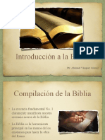 Introducción A La Biblia: Ptr. Abimael Vásquez Gómez