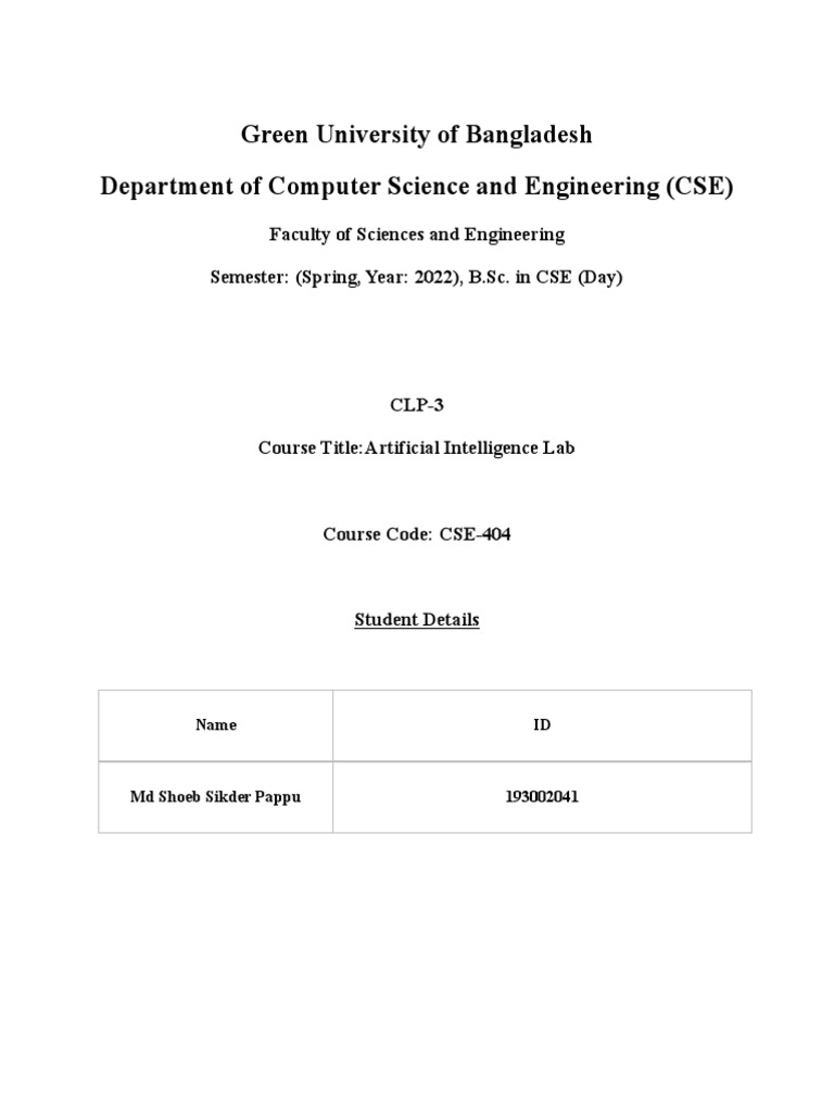 CSE AI Lab Spring 2022 Python Programs | PDF | Computers | Technology ...