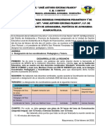 ACTA DE REUNIÓN PARA DESIGNAR COORDINADOR PEDAGÓGICO Y DE TUTORÍA EN LA IE