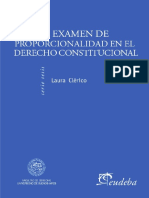 El Examen de Proporcionalidad e - Clerico, Laura;