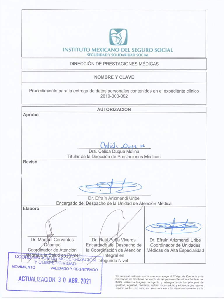 Archivo Imss | PDF | Privacidad de la información | Medicina