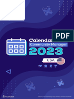 Calendario Community Manager 2023 - USA