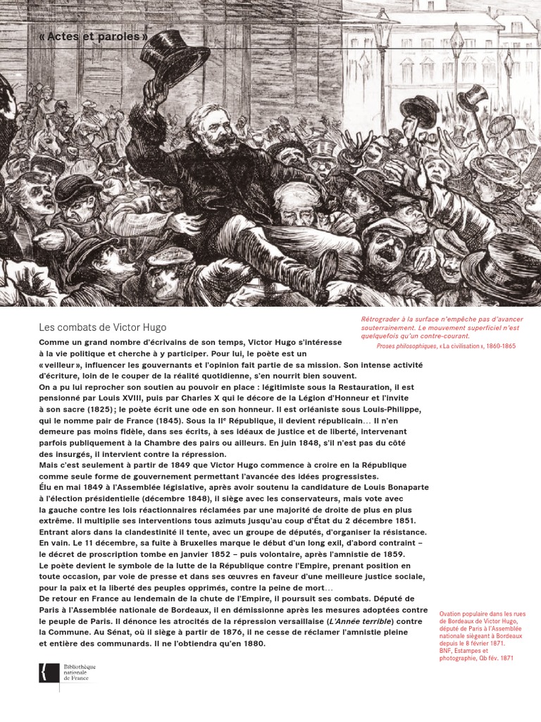 Les combats de Victor Hugo | PDF | Victor Hugo | Peine capitale