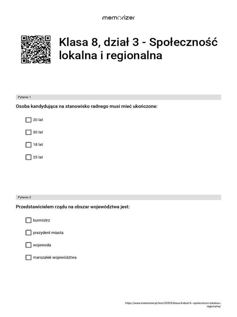 Sprawdzian Z Wosu Klasa 8 Dział 3