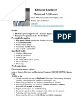 Mohammad Al Khamis Elevator Engineer (CV)