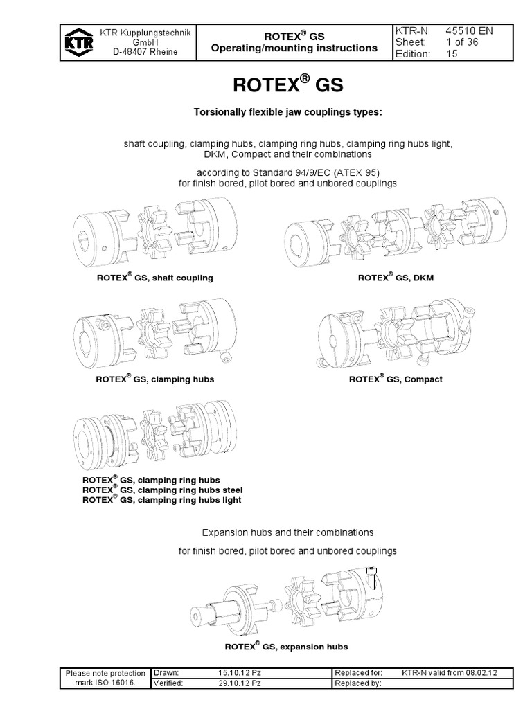 Catalogo de Acoples Rotex 2 | PDF | Screw | Engineering Tolerance