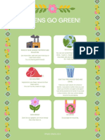 Póster Campaña Información Reciclaje Ilustrado Verde