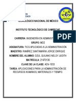 Aplicaciones para La Administración de Recursos Humanos, Materiales y Tiempo.