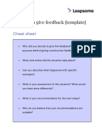How To Give Feedback Template (By Leapsome)