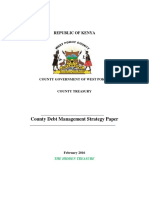 WEST POKOT Debt Management Strategy Paper 2016 2017