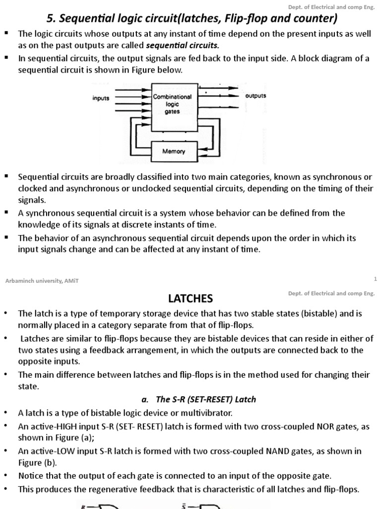 Truth Tables for Latches and Flip-Flops | PDF | Logic Gate | Computer ...