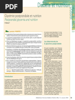 Glycémie postprandiale et nutrition