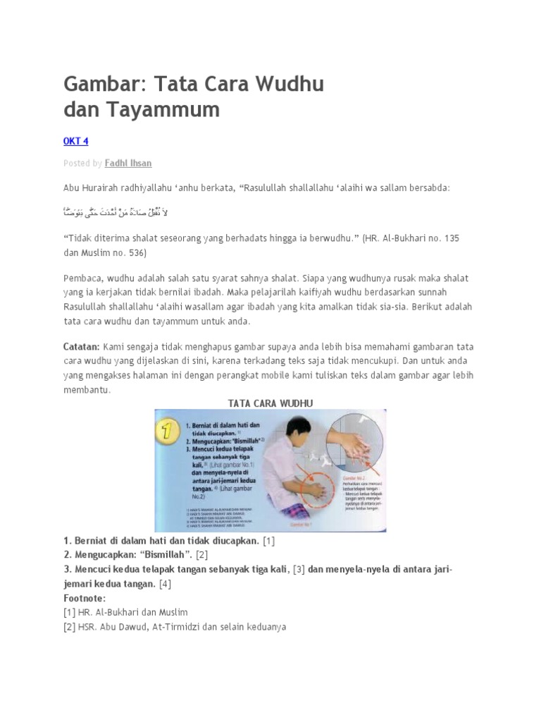 Image Result For Gambar Tata Cara Wudhu Dan Tayammum Jurnal