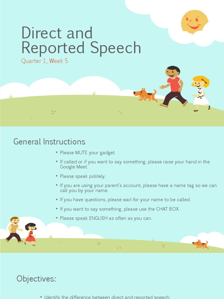 Direct and Reported Speech | PDF | Question | Languages