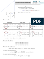 Formules Trigonometrie