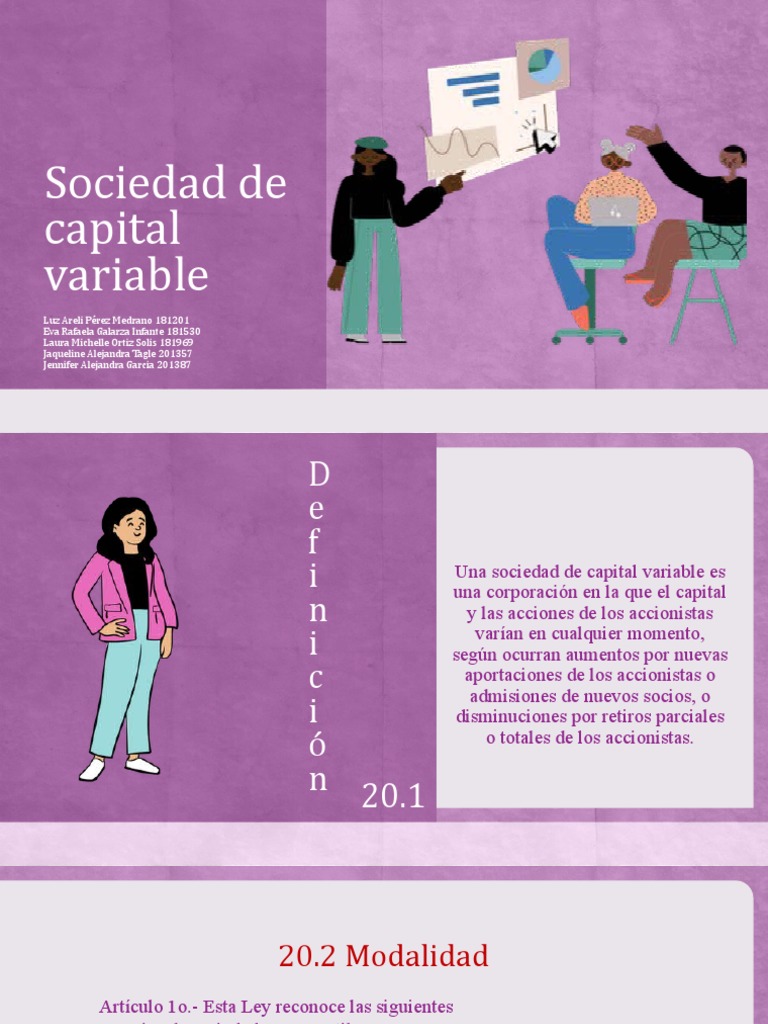 Sociedad de Capital Variable PDF Sociedad de responsabilidad