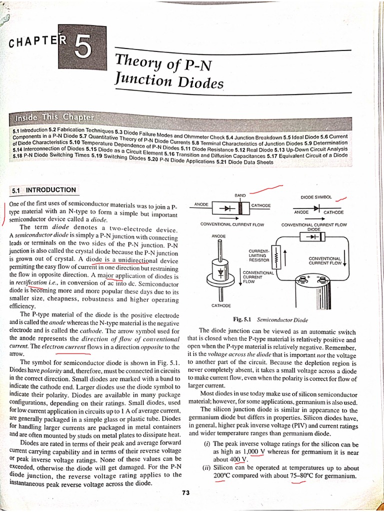 Theroy of P-N Junction Diode | PDF