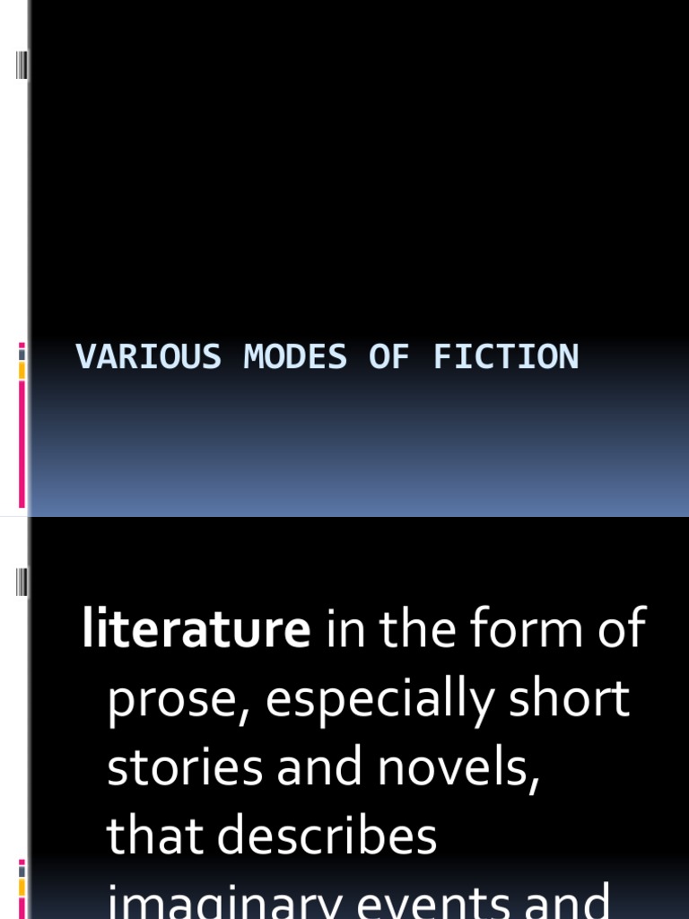 Various Modes of Fiction | PDF