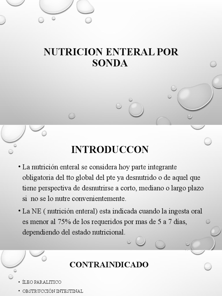Nutricion Enteral Por Sonda PDF Digestión Nutrición
