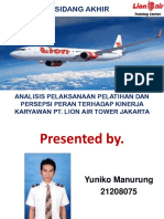 Analisis Pelaksanaan Pelatihan Dan Persepsi Peran Terhadap Kinerja Karyawan PT Lion Air Tower - Yuniko Manurung