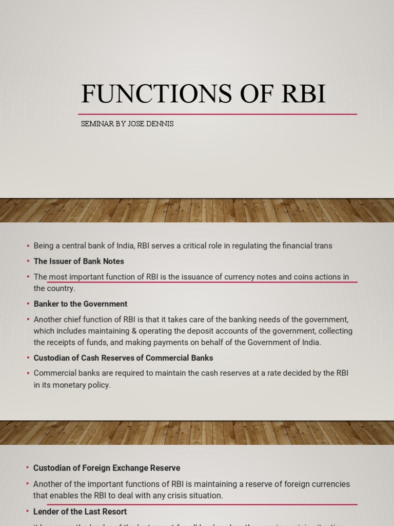 Functions of rbi fms pdf