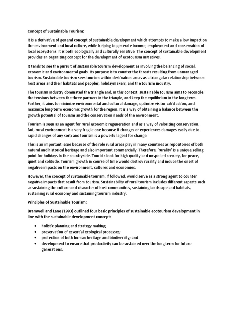 Principles of Sustainable Tourism | PDF | Sustainability | Tourism