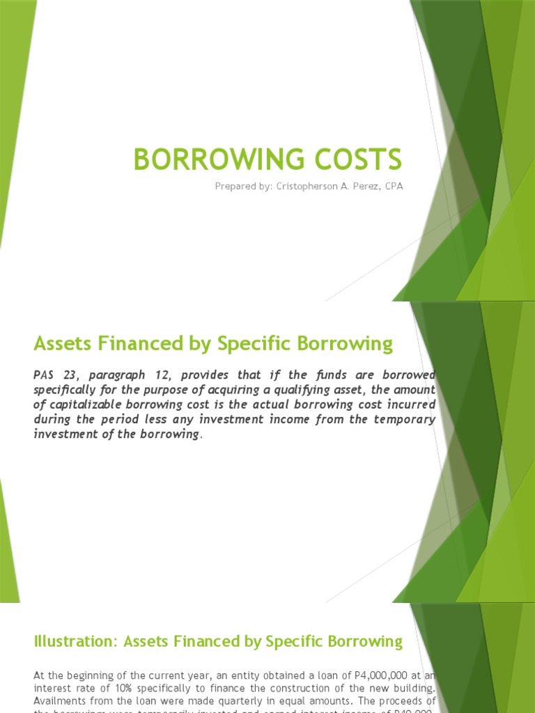 Borrowing costs sample problems pdf interest debt