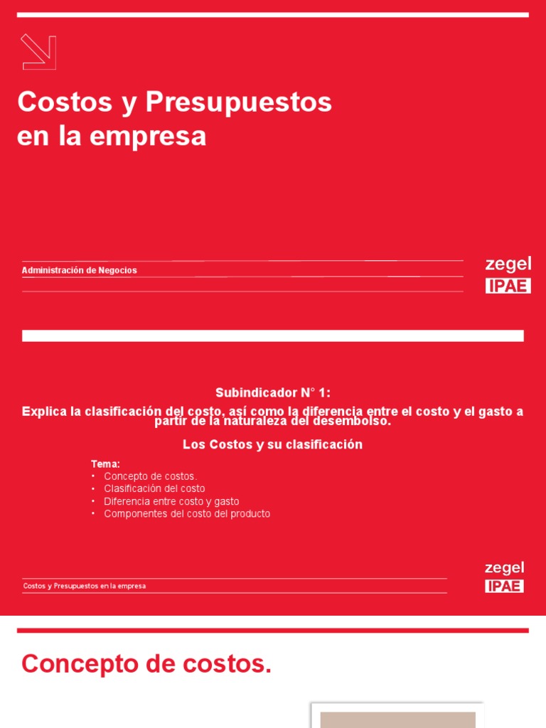 Costos y Presupuestos de La Empresa 1 | PDF | Costo | Presupuesto