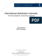 Internationational Distribution Channels - Thesis
