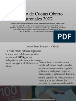 Calculo de Cuotas Obrero Patronales 2022